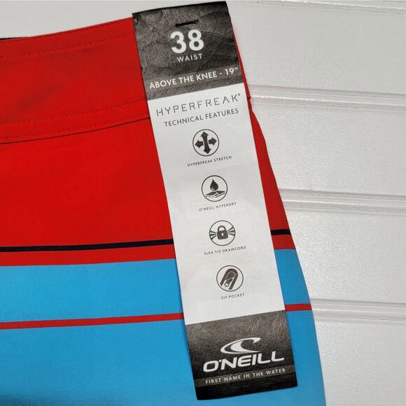 NWT O'Neill Hyperfreak Heat Stripe Boardshorts - Picture 5 of 7